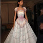 Stunning Elegant Ball Gown Beaded Sequin White Tulle Long Prom Dress Evening Dress SH6714