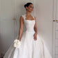 Elegant Ball Gown Straps Exquisite White Lace Long Wedding Dress SH8689