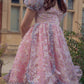 Princess Print Short Sleeve Pink Tulle A-Line Birthday Skirt Homecoming Dress SH6159