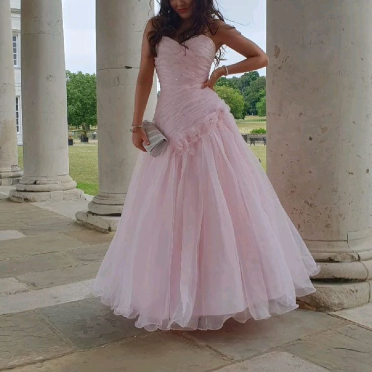 Light Pink A Line Sweetheart Neck Tulle Prom Dress Evening Dress SH9003