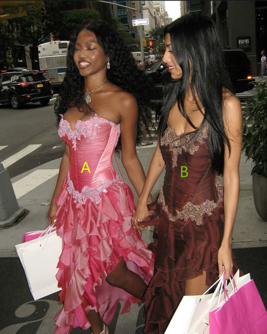 Cute Sheath Sweetheart Neck Appliques Ruffle Satin Prom Dress Evening Dress SH2346