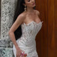Sexy White Sheath Strapless Corset Lace Short Homecoming Dress SH6379