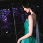 Gorgeous A Line Strapless Green Sequin Long Sweep Party Dress Evening Dress SH2879
