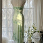 Gentle Green Sheath One Shoulder Beaded Chiffon Party Dress Evening Dress SH2816