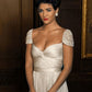 Pretty A Line Beaded Pleated White Chiffon Prom Dress 18th Birthday Dress SH4473