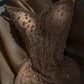 Sexy Sheath Sweetheart Neck Beaded Tulle Satin Prom Dress 18th Birthday Dress SH4472