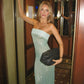 Shiny Romantic Blue Sheath Strapless Sequin Prom Dress Party Dress Evening Dress SH3510