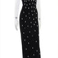 Sexy Sheath Strapless Shiny Rhinestone Black Satin Prom Dress Evening Dress SH5758