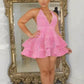 18th Birthday Outfit Pink Sequin Homecoming Dress Sexy Graduation Dresses SH3630