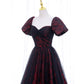 A-line Black Tulle Long Prom Dress Evening Dress SH1614