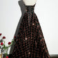 Shiny A Line Strapless Sequins Long Prom Dress  Evening Dress SH1717