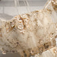 Sparkly A Line Appliques Tulle Long Prom Dress Evening Dress SH1757