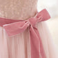 A Line Straps Pink Tulle Lace Short Prom Dress Homecoming Party Dress  SH1723