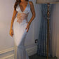 Sexy Sheath V Neck Lace Satin Long Prom Dress Evening Dress SH6480