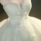 Ball Gown Sweetheart Light Green Chiffon Prom Dress Quinceanera Dresses SH1680