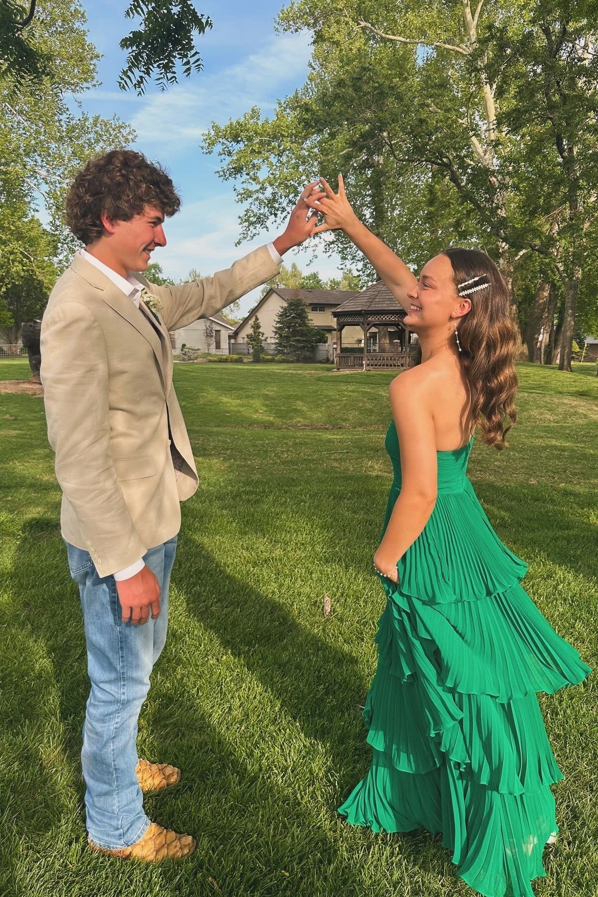 Green A Line Sweetheart Neck Pleated Chiffon Prom Dress Evening Dress SH6218