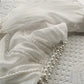 Gorgeous Mermaid Puffle Embroidery Pearl White Chiffon Prom Dress Evening Dress SH2133