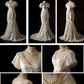 Gorgeous Mermaid Puffle Embroidery Pearl White Chiffon Prom Dress Evening Dress SH2133