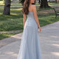 Elegant Pale Blue Square A-line Prom Dress, Evening Dress SH8267