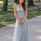 Elegant Pale Blue Square A-line Prom Dress, Evening Dress SH8267