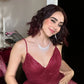 Beautiful A Line Spaghetti Strap Sequin Layered Tulle Prom Dress Evening Dress SH6212