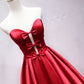 Elegant A Line Strapless Satin Bow Formal Prom Dress Party Dress SH1666