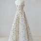 Beautiful A Line Sweetheart Tulle Lace Flower Long Prom Dresses SH1674