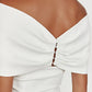 Sheath Off-The-Shoulder Sleeveless Satin Short Prom Dress With Bow SH1569