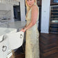 Elegant Sheath V Neck Satin Long Prom Dress Evening Dress SH1915
