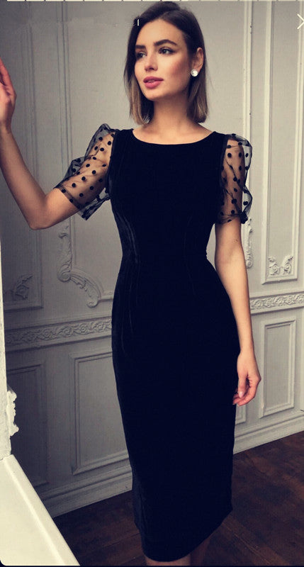 Black Prom Dresses lace Evening Dresses P5181