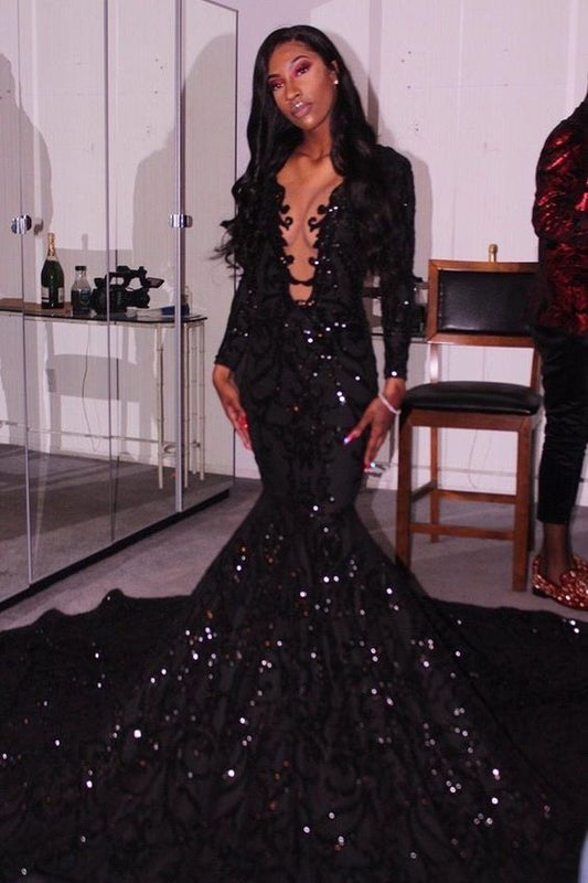 princess black girl long prom dress mermaid dress 6104