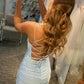 Tight Light Blue Mini Party Dress SA838
