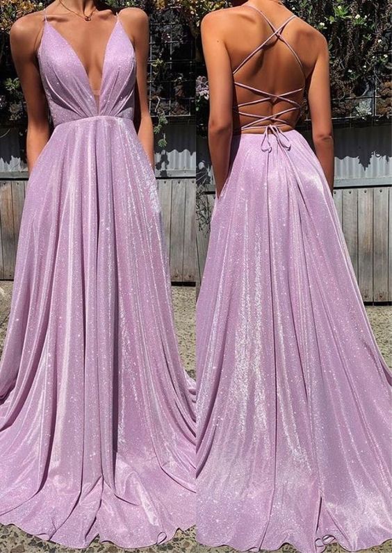 Long Prom Dress,Lilac Backless Popular Evening Dress ,Fashion Wedding Party Dress a007