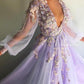 tulle long prom dress evening dress S679