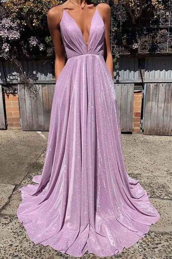 Long Prom Dress,Lilac Backless Popular Evening Dress ,Fashion Wedding Party Dress a007