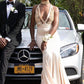 HALTER DEEP V-NECK MERMAID EVENING DRESS APPLIQUES PROM DRESS SA119