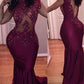 GORGEOUS CAP SLEEVE BURGUNDY PROM DRESS SA129