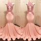 HALTER PINK LACE PROM PARTY GOWN PROM DRESS SA116
