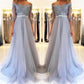 OFF-THE-SHOULDER HALF SLEEVE EVENING DRESSES FORMAL LACE APPLIQUES PROM DRESS SA90