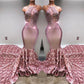 GORGEOUS HALTER MERMAID PINK PROM PARTY GOWNS EVENING DRESSES SA112