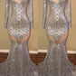 LONG SLEEVES SEQUINS PROM PARTY GOWNS PROM DRESS SA76
