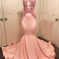 HALTER PINK LACE PROM PARTY GOWN PROM DRESS SA116