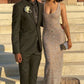 GLITTER CRYSTALS SLEEVELESS SLIM PROM FORMAL DRESS PROM DRESS SA120