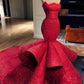 GORGEOUS MERMAID STRAPLESS BEADINGS PROM DRESS SA124