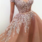 UNIQUE OFF-THE-SHOULDER SWEETHEART LONG PROM PARTY GOWNS SAS23