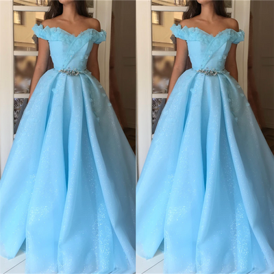 CHARMING SWEETHEART SLEEVELESS BEADING LONG PROM PARTY GOWNS SAS24