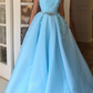 CHARMING SWEETHEART SLEEVELESS BEADING LONG PROM PARTY GOWNS SAS24
