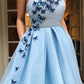 CHIC RUFFLES LONG PROM PARTY GOWNS WITH BUTTERFLYP ROM DRESS SAS59