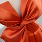 Elegant Spaghetti Straps Orange Satin Long Formal Prom Dress  SH563