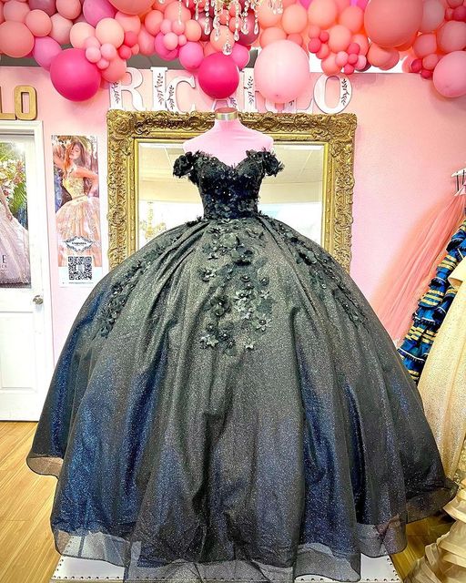 Light Sky Blue Quinceanera Dresses Ball Gown Off Shoulder 3D Rose Flowers Puffy Sweet 16 Dress Celebrity Party Gowns Graduation SA1614
